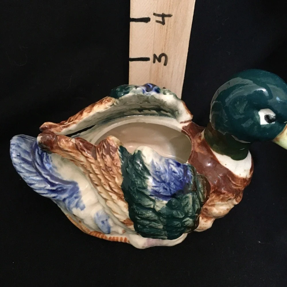 Vintage Mallard Duck Planter 5 1/2